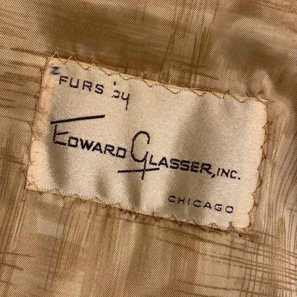 FURS BY EDWARD GLASSER CHICAGO Vintage Brown Fur Poncho / CAPE. One size - Picture 9 of 11